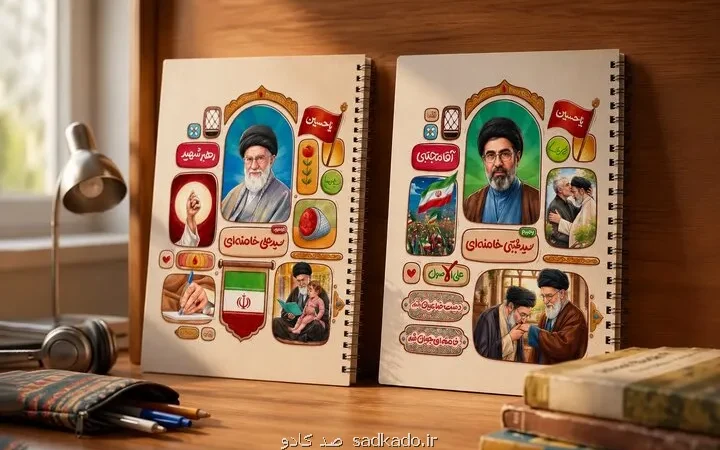 قهرمانان ایرانی روی جلد دفترها Image